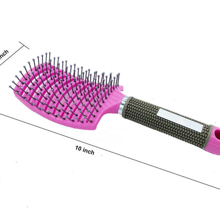 Anti Static Bending Nylon Women's Wet Curly Tangled Hair Brush Styling Tool