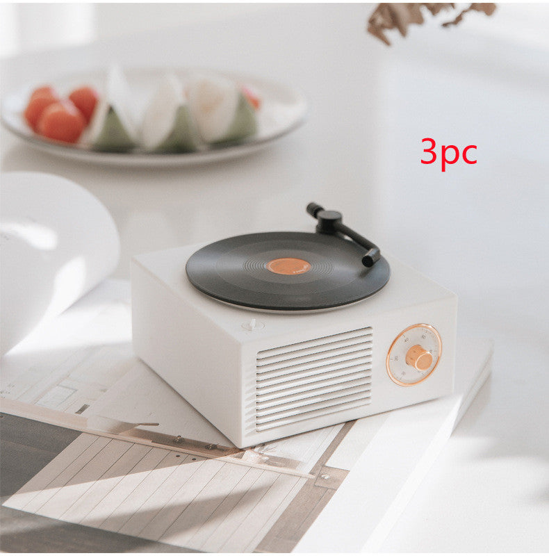 RetroSound | Wireless Mini Phonograph | Bluetooth | 1000mAh | 112x105x57mm | Compact Portable Speaker -