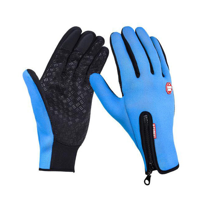 PolarFlex | Winter Touch Gloves | Waterproof | Touchscreen | Blue, Black, M, L | Keeps Hands Warm And Dry On Rides -
