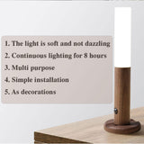 LumiWood | Magnetic Wood Night Light | USB Powered | PIR Motion Sensor | Natural Wood | Energy Saving Corridor Light -