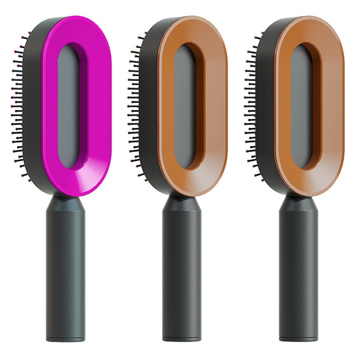 Self-Cleaning Hair Brush for Women | One-Click Cleaning Detangling Comb | 3D Air Cushion Scalp Massage Brush | Anti-Static, No-Pull Hairbrush | Pain-Free Detangling for All Hair Types | Optional Wall-Mounted Storage - Health & Beauty > Personal Care > Hair Care > Hair Styling Tools > Combs & Brushes > Paddle Hairbrushes