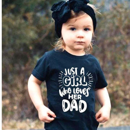 Just A Dad Who Loves His Girl Parent-child T-shirt