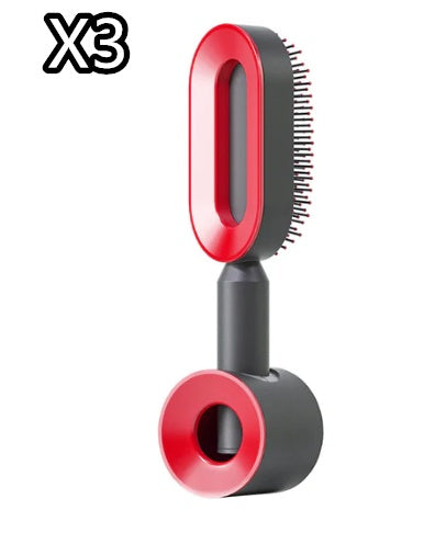Self-Cleaning Hair Brush for Women | One-Click Cleaning Detangling Comb | 3D Air Cushion Scalp Massage Brush | Anti-Static, No-Pull Hairbrush | Pain-Free Detangling for All Hair Types | Optional Wall-Mounted Storage - Health & Beauty > Personal Care > Hair Care > Hair Styling Tools > Combs & Brushes > Paddle Hairbrushes