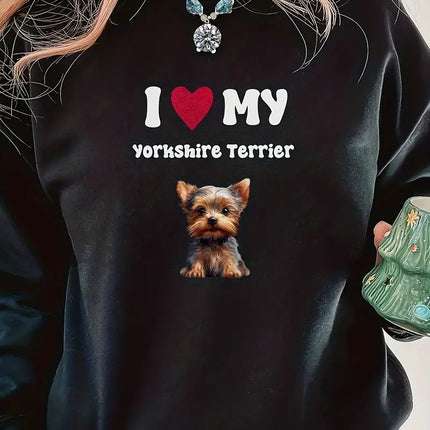 Women's Printed Long Sleeve Crew Neck Sweater