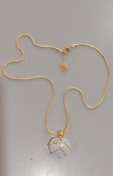 Fashion Moonstone Necklace | Cartoon Princess Heart Pendant for Girls & Women | Real Gold Electroplated Copper Chain | Japanese & Korean Style | Barbie Opal & Pink Spar Options | 39cm + 7cm Extension - Apparel & Accessories > Jewelry > Necklaces
