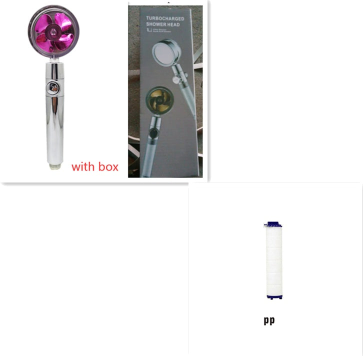 High-Pressure Water-Saving Shower Head | 360° Rotating Turbo Fan Spray Nozzle | ABS Pressurized Shower with Filter | Chrome Round Fixed Head - Hardware > Plumbing > Plumbing Fixture Hardware & Parts > Shower Parts > Shower Heads > Handheld Shower Heads