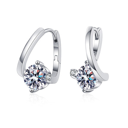 S925 Silver Moissanite Affordable Luxury Earrings