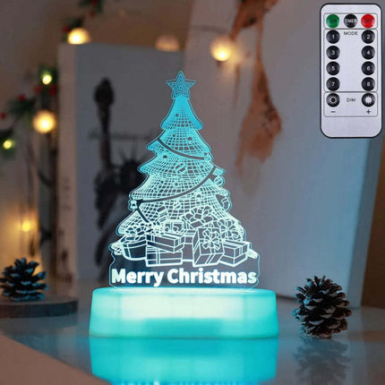 Christmas Decoration 3D Lamp Acrylic LED Night Lights New Year Valentines Day Christmas Kids Gift Christmas Ornaments