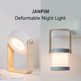 Foldable Touch Dimmable LED Night Light | Portable USB Rechargeable Lantern Lamp | 3-Level Brightness | Home Decor Reading Light | Built-In 1200mAh Battery - Home & Garden > Lighting > Night Lights & Ambient Lighting