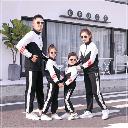 Parent-child Sportswear Mother-daughter Father-son Suit School Uniform