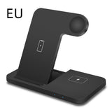 ZenCharge | Folding 3-In-1 Wireless Charger | 15W Fast Charge | Phone Watch Earbuds | Black | Space Saving Desk Accessory -