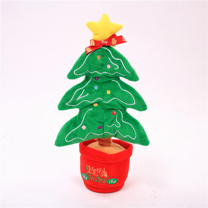 Dancing Christmas Toys Funny Tree Repeat Talking  Electronic Plush Toys Can Sing Record Lighten Early Education Funny Gift Christmas