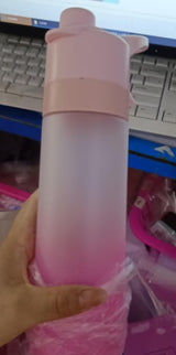 Large Capacity Spray Water Bottle | Leakproof Sports & Fitness Cup for Girls | Portable Travel Drinkware with Handle Strap | Wide-Mouth BPA-Free Plastic - Home & Garden > Kitchen & Dining > Food & Beverage Carriers > Water Bottles