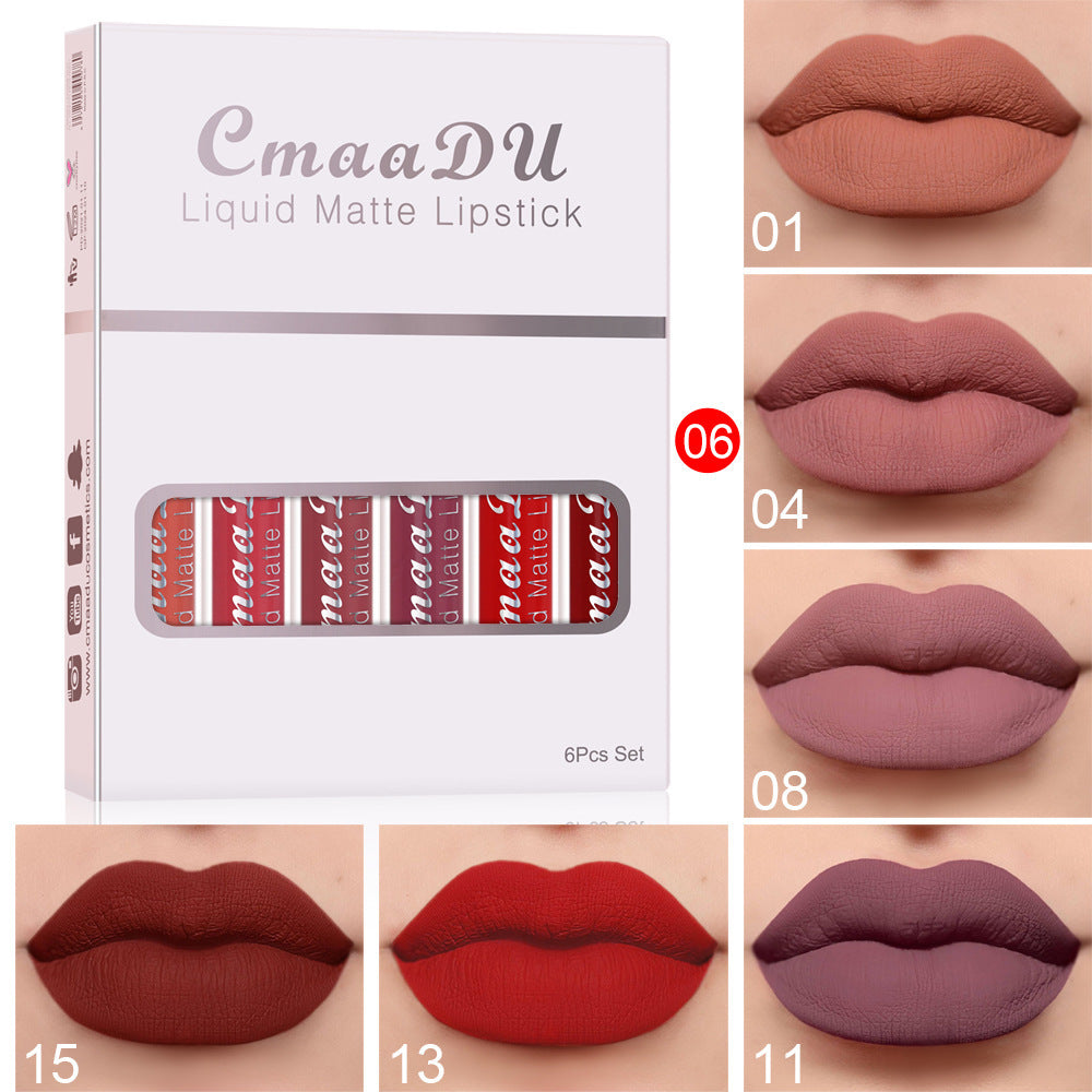 LuxeButter | Matte Lip Gloss Set | Matte Finish | Waterproof Formula | 6 Count 2.5mL Each | Long Lasting Lip Color -