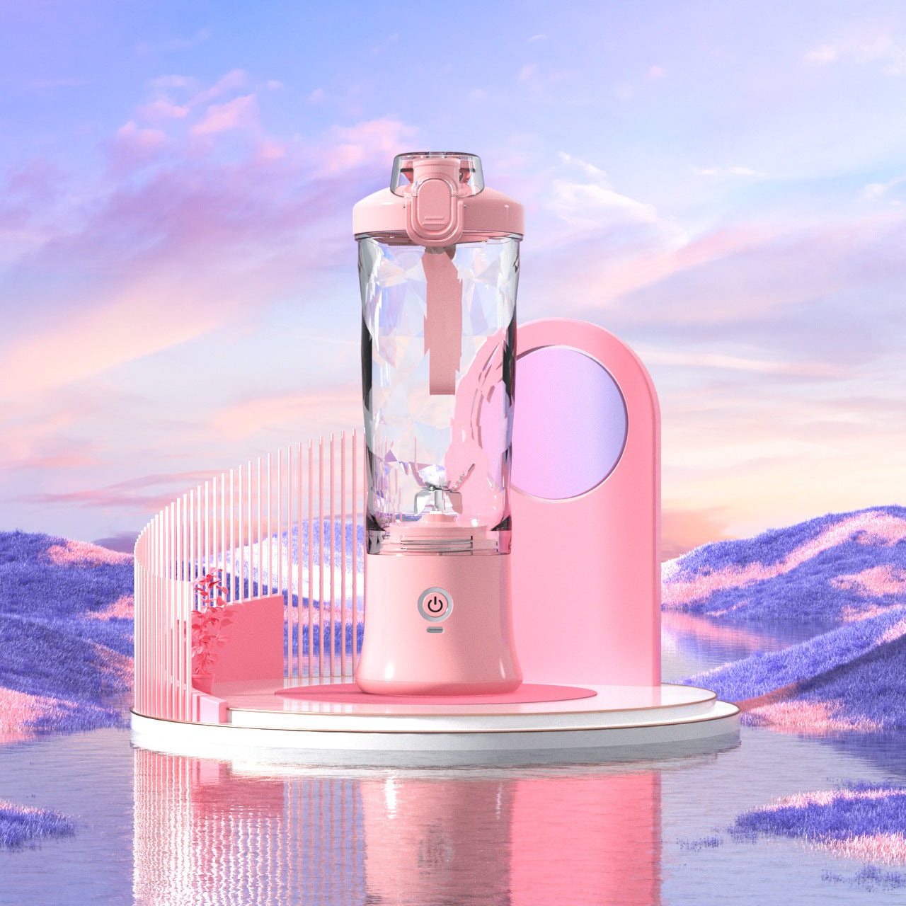 PulseBlend | Portable Blender | Six Blade 304 SS | Crushes Ice And Frozen Fruit For Smooth Shakes | On The Go -