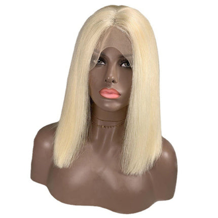 613 Blonde Bob Wig Short Straight Human Hair Wigs For Women