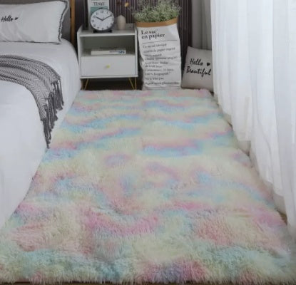 Plush carpet floor mat