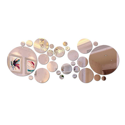 Big And Small Circles Mirror Sticker 3D Stereo Acrylic Wall Decoration