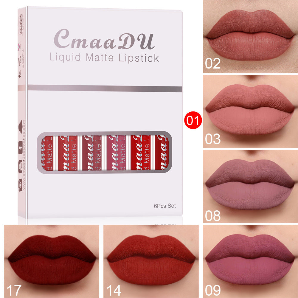 LuxeButter | Matte Lip Gloss Set | Matte Finish | Waterproof Formula | 6 Count 2.5mL Each | Long Lasting Lip Color -