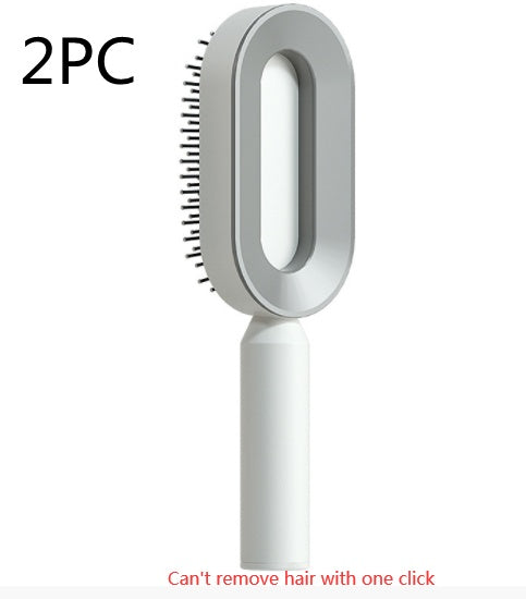 Self-Cleaning Hair Brush for Women | One-Click Cleaning Detangling Comb | 3D Air Cushion Scalp Massage Brush | Anti-Static, No-Pull Hairbrush | Pain-Free Detangling for All Hair Types | Optional Wall-Mounted Storage - Health & Beauty > Personal Care > Hair Care > Hair Styling Tools > Combs & Brushes > Paddle Hairbrushes