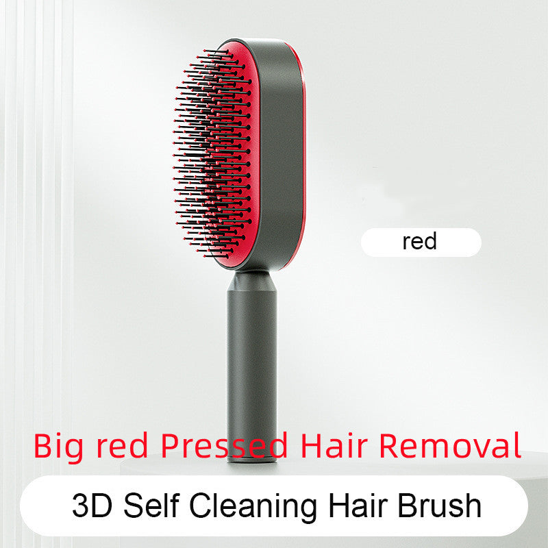 Self-Cleaning Hair Brush for Women | One-Click Cleaning Detangling Comb | 3D Air Cushion Scalp Massage Brush | Anti-Static, No-Pull Hairbrush | Pain-Free Detangling for All Hair Types | Optional Wall-Mounted Storage - Health & Beauty > Personal Care > Hair Care > Hair Styling Tools > Combs & Brushes > Paddle Hairbrushes