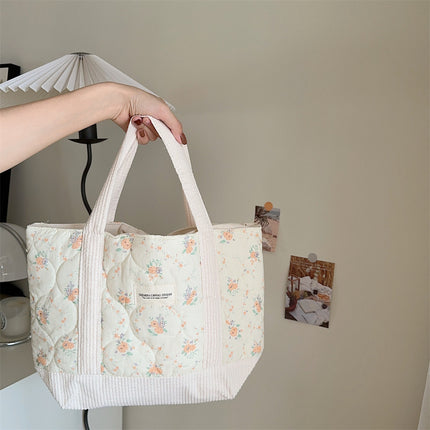 Quilted Patchwork Retro Flower Handbag Commuter