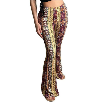 High Elastic Tight Pants Slim Sexy Print Trousers Womens Clothing