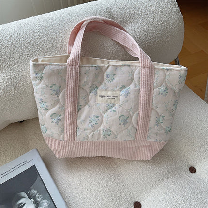 Quilted Patchwork Retro Flower Handbag Commuter