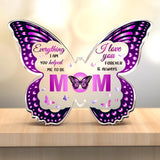 Butterfly Keepsakes | Acrylic Keepsake | Butterfly Shape | Purple Wing Pattern | Perfect Mother's Day Gift For Mom -