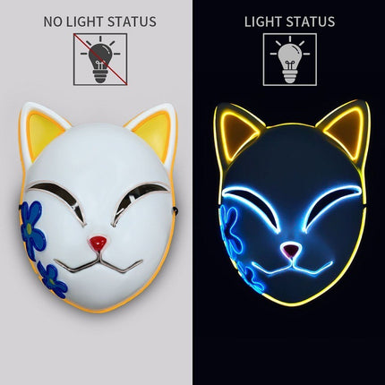 Luminous Line LED Cat Face Mask