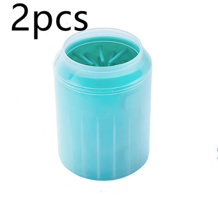 Pet Paw Cleaner Cleaning Kit Cup Soft Brush Can