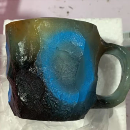 400ml Resin Mineral Crystal Coffee Mugs With Handles Elegant Fake Mineral Crystal Cup For Workplace Home Decor Christmas Gift Kitchen Gadgets
