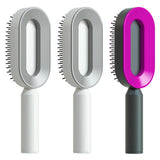 Self-Cleaning Hair Brush for Women | One-Click Cleaning Detangling Comb | 3D Air Cushion Scalp Massage Brush | Anti-Static, No-Pull Hairbrush | Pain-Free Detangling for All Hair Types | Optional Wall-Mounted Storage - Health & Beauty > Personal Care > Hair Care > Hair Styling Tools > Combs & Brushes > Paddle Hairbrushes