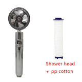 High-Pressure Water-Saving Shower Head | 360° Rotating Turbo Fan Spray Nozzle | ABS Pressurized Shower with Filter | Chrome Round Fixed Head - Hardware > Plumbing > Plumbing Fixture Hardware & Parts > Shower Parts > Shower Heads > Handheld Shower Heads