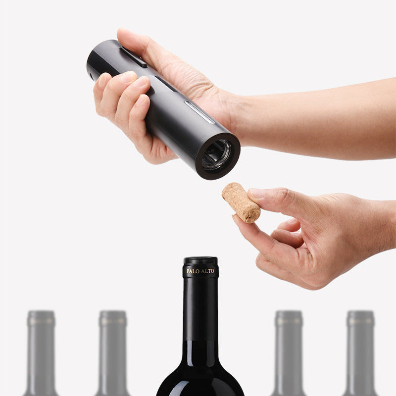 Base | Electric Bottle Opener | Five In One | Foil Cutter And Vacuum Stoppers | Red | Great Corporate Gift -