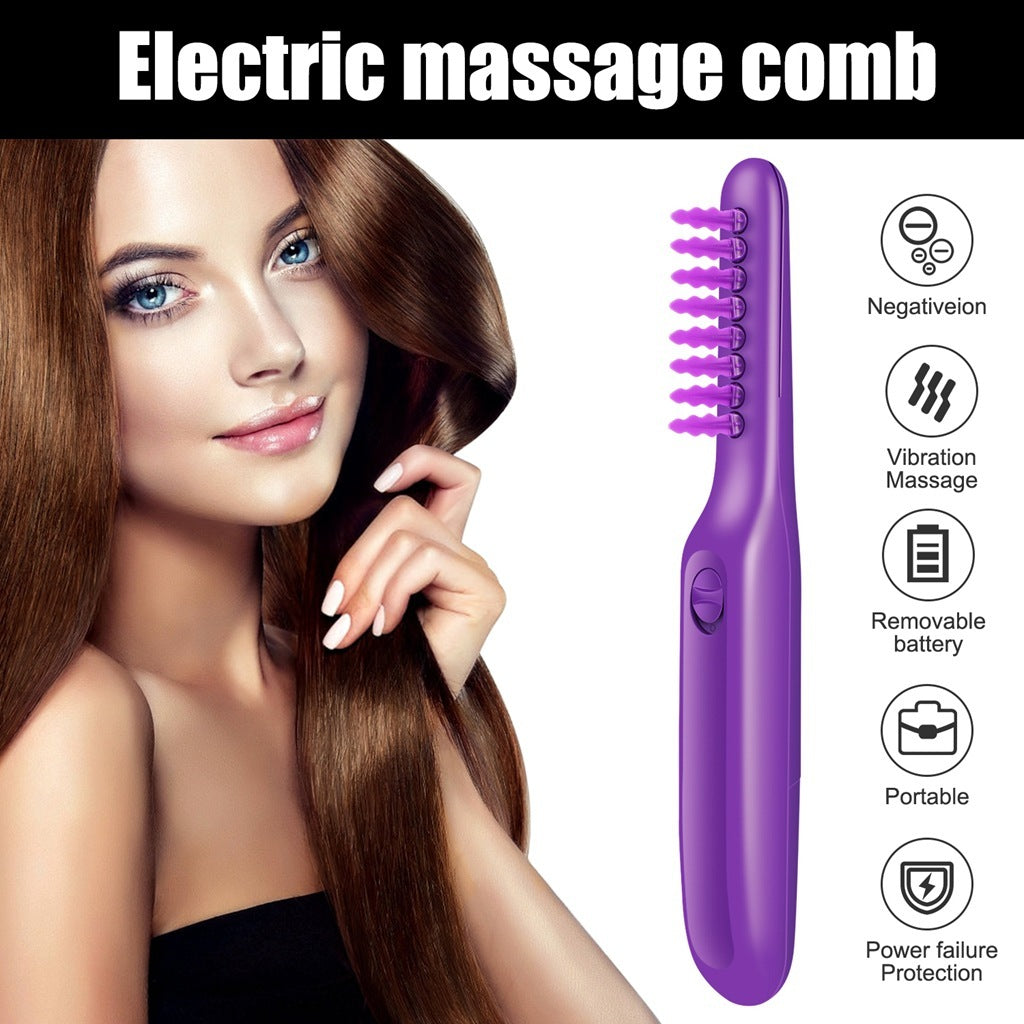 TressTech | Electric Detangling Brush | Self Moving Teeth | Wet Dry Use | Effortless Detangling and Scalp Massage -