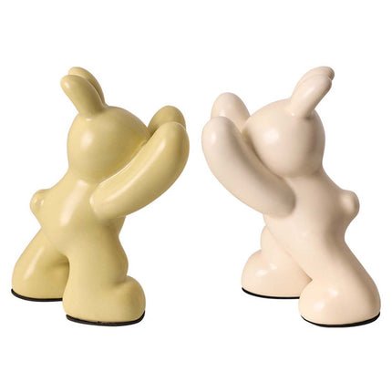 Decorative Ceramic Book Ends Creative Animal Figurine Book Ends Stands Suitable For Hold Cds Dvds Magazines