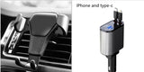 VoltPro | Car Charger | 100W USB C Fast Charge | Retractable Design Auto Storage | Ultra Fast In Car Charging -