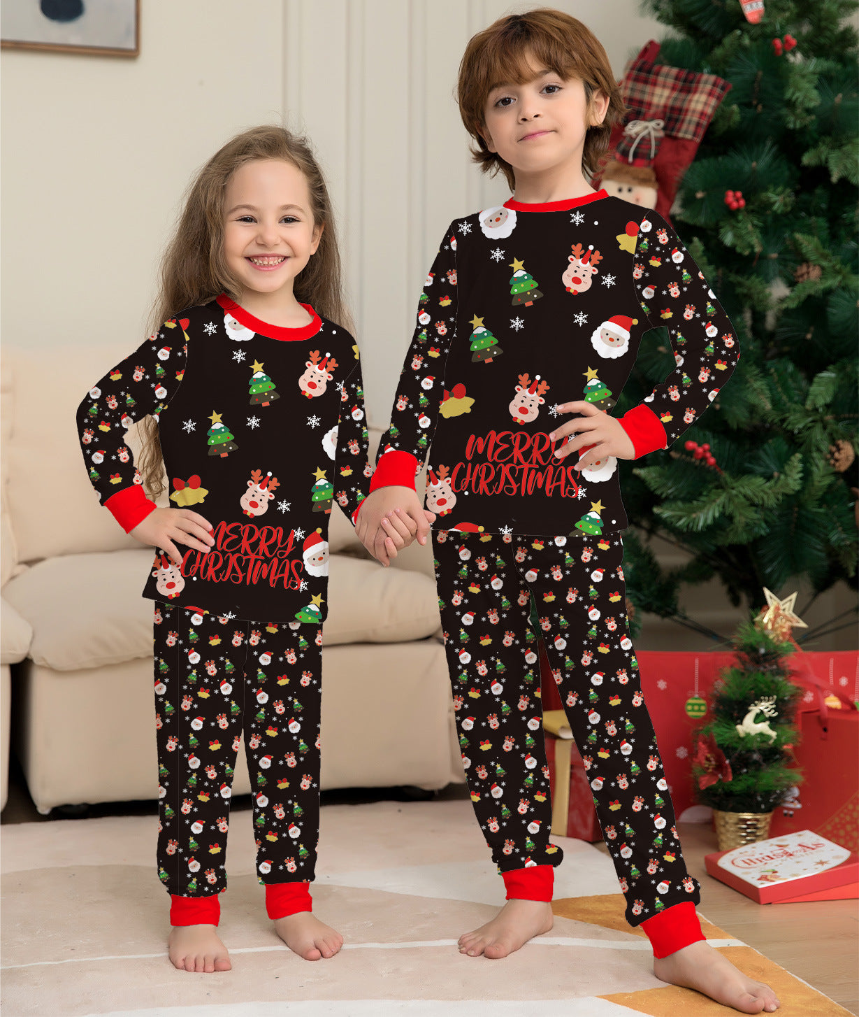 CozyClan | Family Christmas Matching Pajamas Set | Soft Fabric | Plaid Print | Unisex Sizes | Great for Holiday Photos -