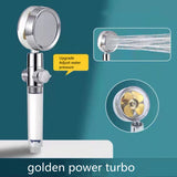 High-Pressure Water-Saving Shower Head | 360° Rotating Turbo Fan Spray Nozzle | ABS Pressurized Shower with Filter | Chrome Round Fixed Head - Hardware > Plumbing > Plumbing Fixture Hardware & Parts > Shower Parts > Shower Heads > Handheld Shower Heads