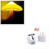 LumoGlow | Led Night Light Mushroom Wall Lamp | Light Sensor | Auto Night Lighting | Warm White | Eu Us Plug Compatible -