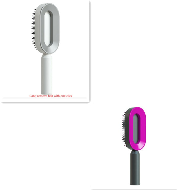 Self-Cleaning Hair Brush for Women | One-Click Cleaning Detangling Comb | 3D Air Cushion Scalp Massage Brush | Anti-Static, No-Pull Hairbrush | Pain-Free Detangling for All Hair Types | Optional Wall-Mounted Storage - Health & Beauty > Personal Care > Hair Care > Hair Styling Tools > Combs & Brushes > Paddle Hairbrushes