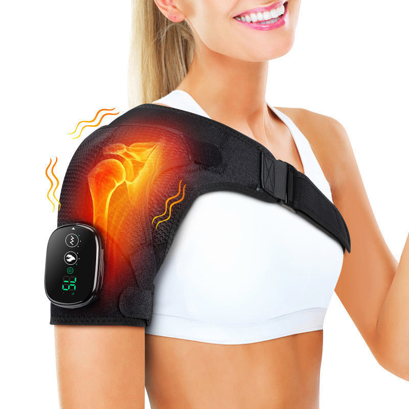 TheraHeat|Heated Shoulder Massage Belt|Usb Rechargeable|Shoulder and Back Muscle Relief||Portable On The Go Heating -