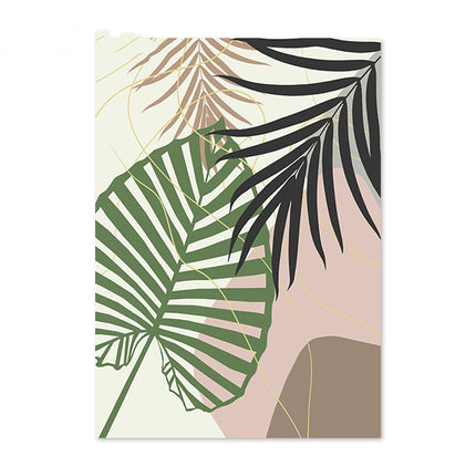 Tropical Plant Leaf Wall Art Canvas Painting