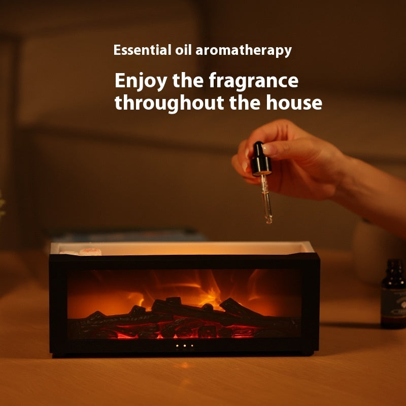 New Flame | Aromatherapy Diffuser | 3D Flame Effect | Large Room Humidifier | Multicolor | Calm Relaxing Home Ambience -