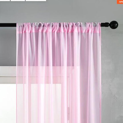 Modern And Simple Pure Color Cotton And Linen Window Screen