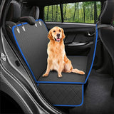 Dog Car Seat Cover with Mesh Window | Waterproof Hammock Protector for Back Seat | Non-Slip 600D Oxford Mat with Zippers & Safety Buckles | Fits All Cars & SUVs - Animals & Pet Supplies > Pet Supplies > Vehicle Pet Barriers > Backseat Barriers