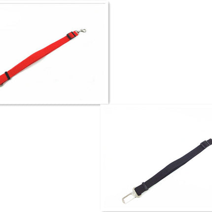 Adjustable Dog Pet Car Safety Seat Belt Restraint Lead Travel Leash