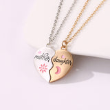 HeartLink | Mother Daughter Necklace Set | 18k Gold Plated | Magnetic Heart Pendants | Gold | Perfect Mothers Day Gift -
