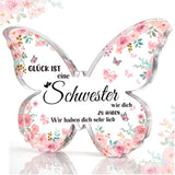 Butterfly Keepsakes | Acrylic Keepsake | Butterfly Shape | Purple Wing Pattern | Perfect Mother's Day Gift For Mom -